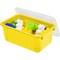 Storex Storage Bin, Yellow, 2 PK 62410U06C - alternate 2